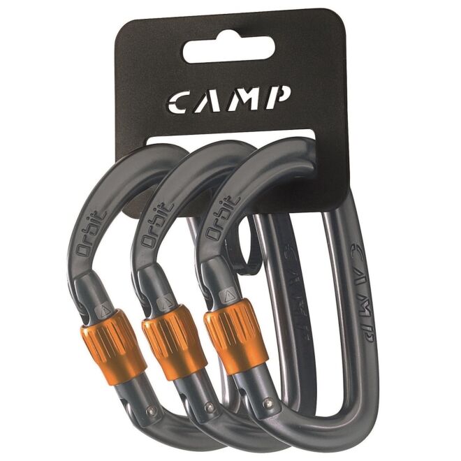 CAMP Orbit Lock 3 Pack moschettoni a ghiera arrampicata 