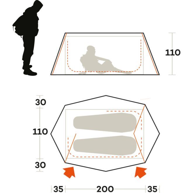 Ferrino Den 2 trekking tent