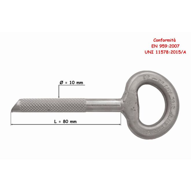 Raumer Radius Inox Ø10x80 mm ancoraggio chimico versione Marina