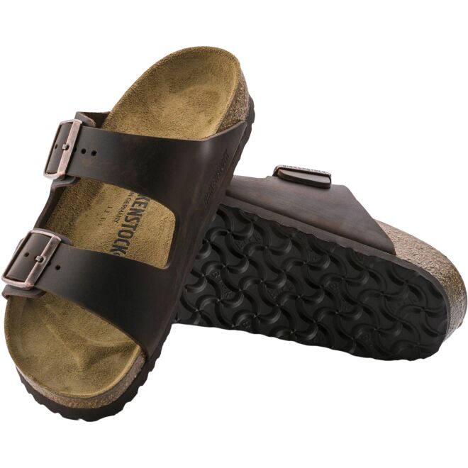 Birkenstock Arizona Natural Oiled Leather sandali