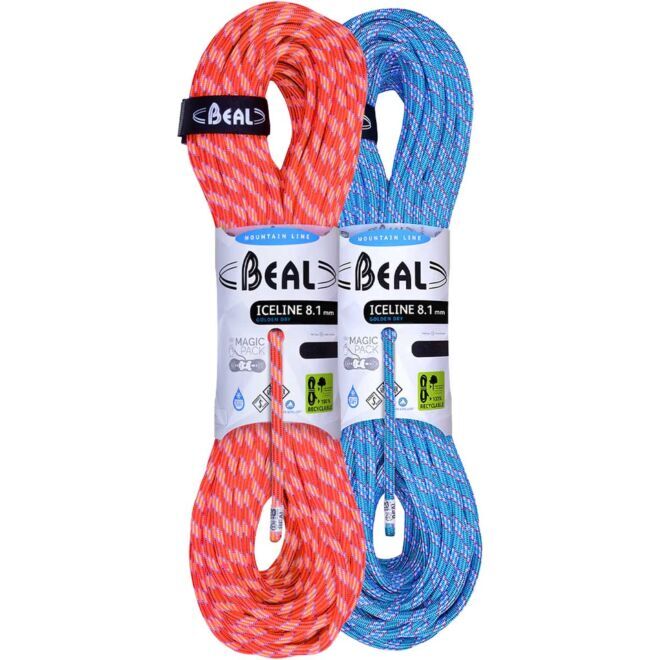 Beal Ice Line 8.1mm Unicore Golden Dry Pack mezza corda arrampicata