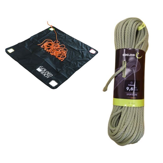 Oliunìd Kit Follower 9.6 mm + telo porta corda Golden Rock Rope Tarp