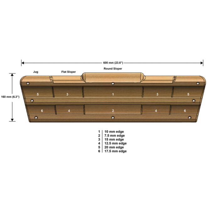 Metolius Climbers Edge Board trave arrampicata