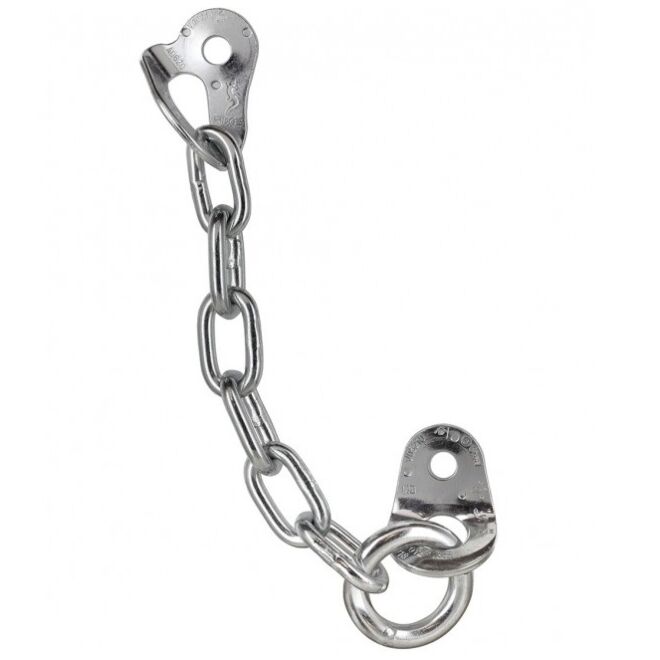 Fixe Reunión D Ecotri gruppo sosta zincato 2 piastrine + catena + anello