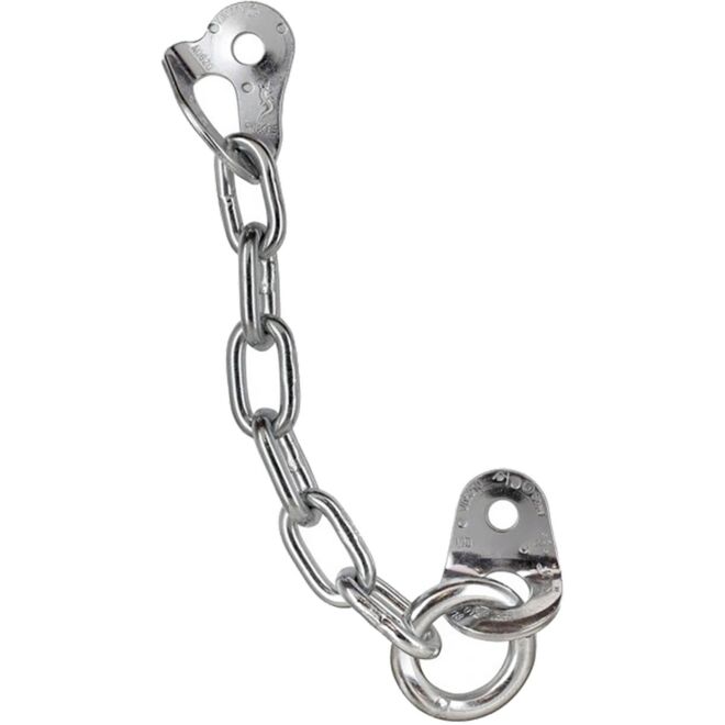Fixe Reunión D Ecotri gruppo sosta zincato 2 piastrine + catena + anello