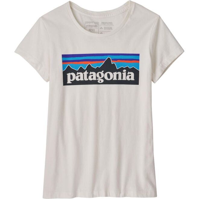 Patagonia Girls' Regularenerative Organic Certified Cotton P-6 Logo t-shirt bambino