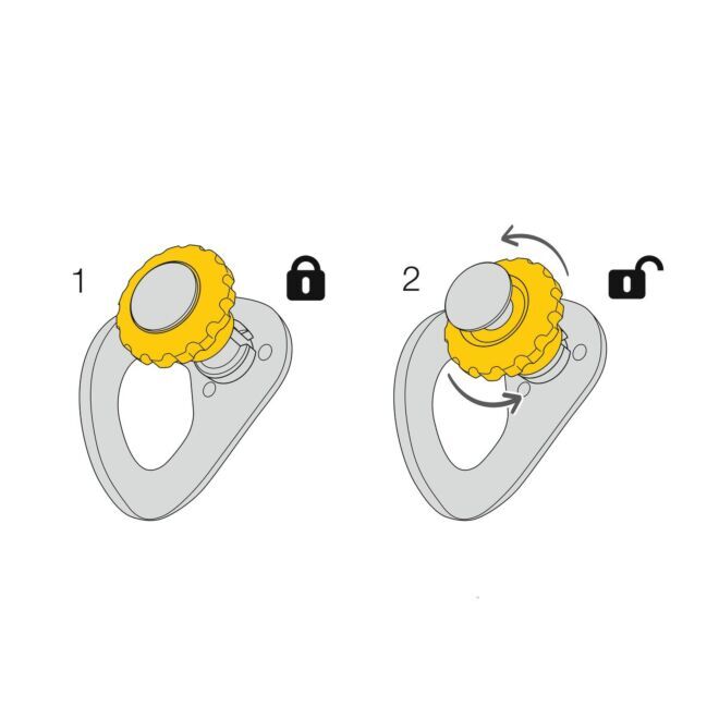 Petzl Coeur Pulse 12 mm ancoraggio removibile per lavori in quota