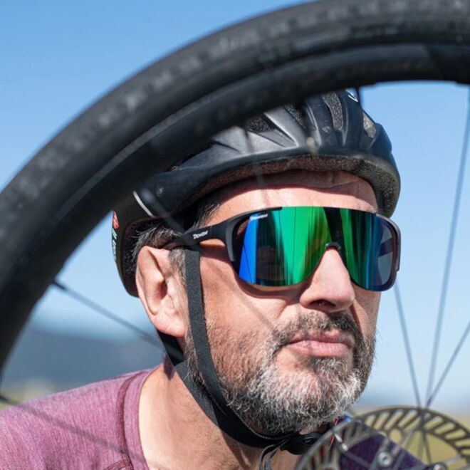 Demon Stubaier occhiali da ciclismo con lente specchiata ad alto contrasto