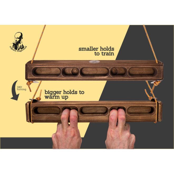 Captain Fingerfood Hangboard 180° trave arrampicata portatile