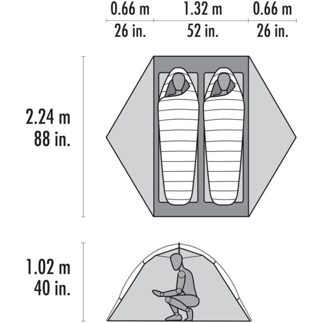 MSR Hubba Hubba LT 2 tenda da trekking
