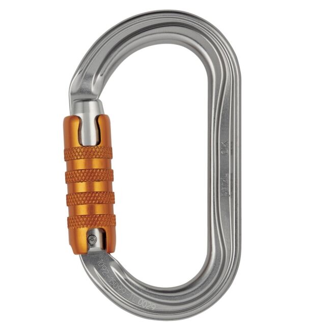 Petzl Ok Triact-Lock moschettone triplo movimento arrampicata