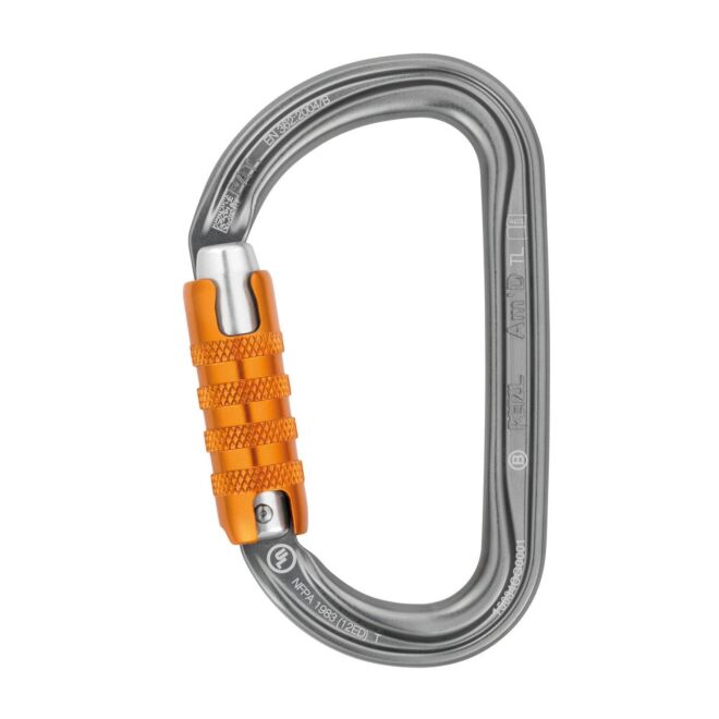 Petzl Am'D Triact Lock moschettone triplo movimento arrampicata