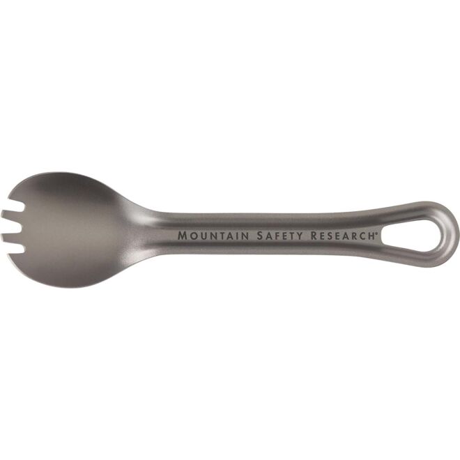 MSR Titan Spork posata da campeggio
