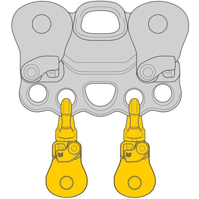 Petzl Spin S1 Open carrucola semplice per lavori in altezza
