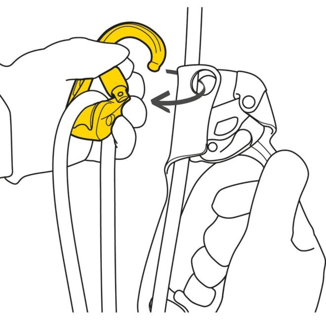 Petzl Rollclip Z Triact-Lock carrucola moschettone per lavori in quota