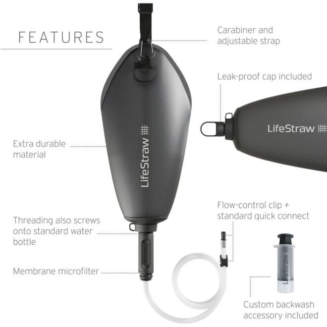 LifeStraw Peak Series Gravity Filter System 3l sistema di depurazione dell'acqua