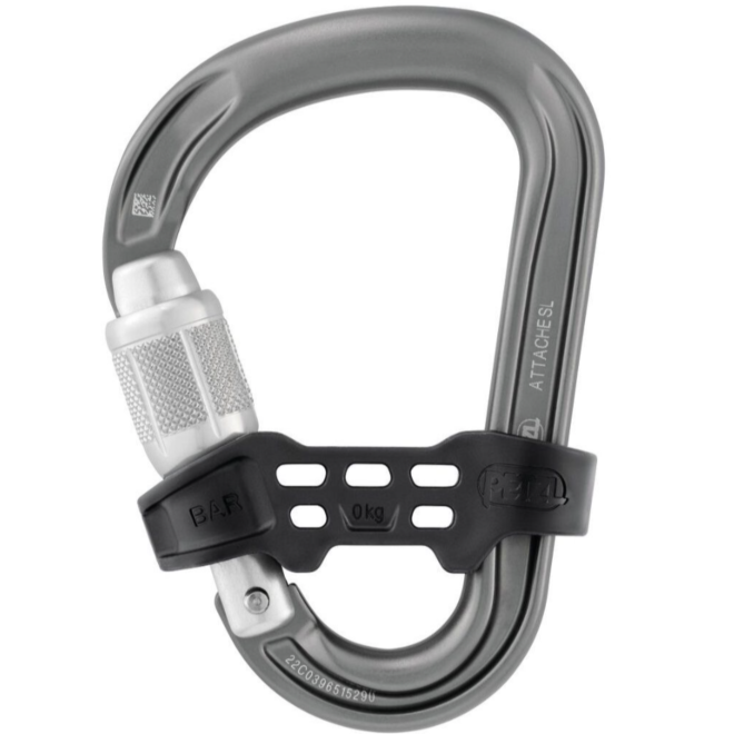 Petzl Neox assicuratore con bloccaggio assistito e moschettone arrampicata