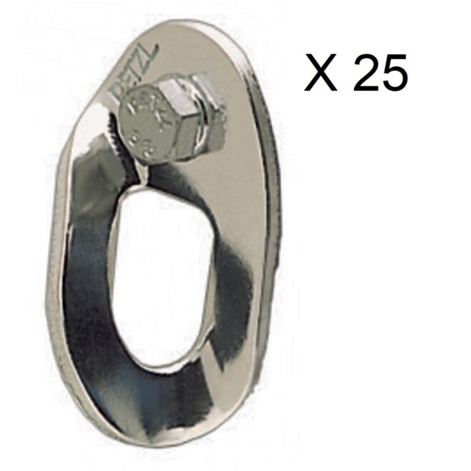 Petzl Vrillee piastrina speleologia 25-Pack