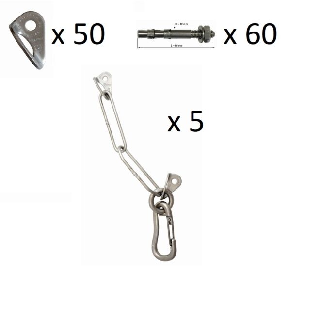 Oliunìd Kit chiodatore catene piastrine chiodi x5