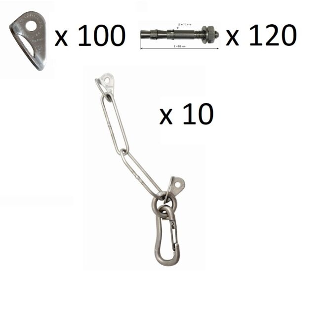 Oliunìd Kit chiodatore catene piastrine chiodi x10
