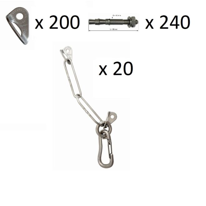 Oliunìd Kit chiodatore catene piastrine chiodi x20