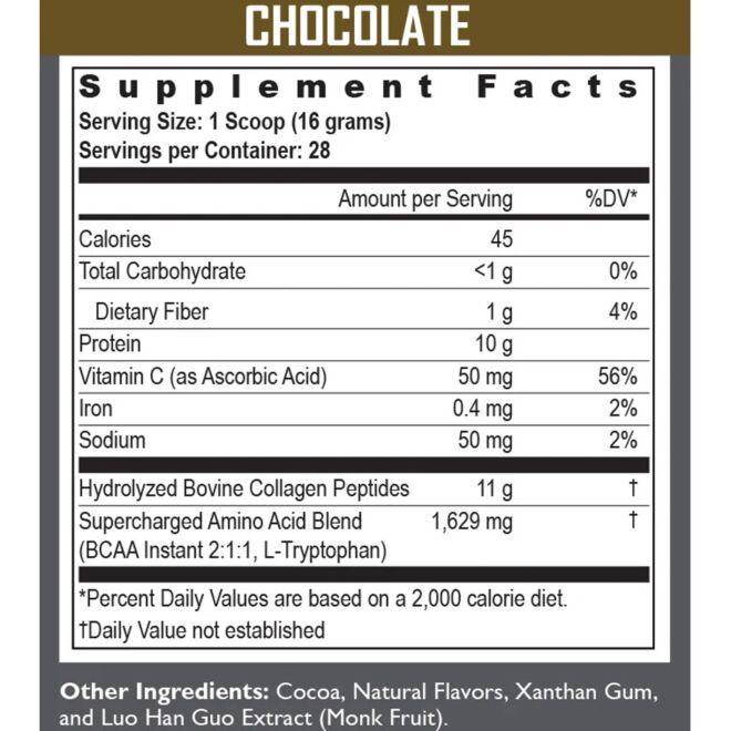PhysiVantage Chocolate Supercharged Collagen integratore collagene