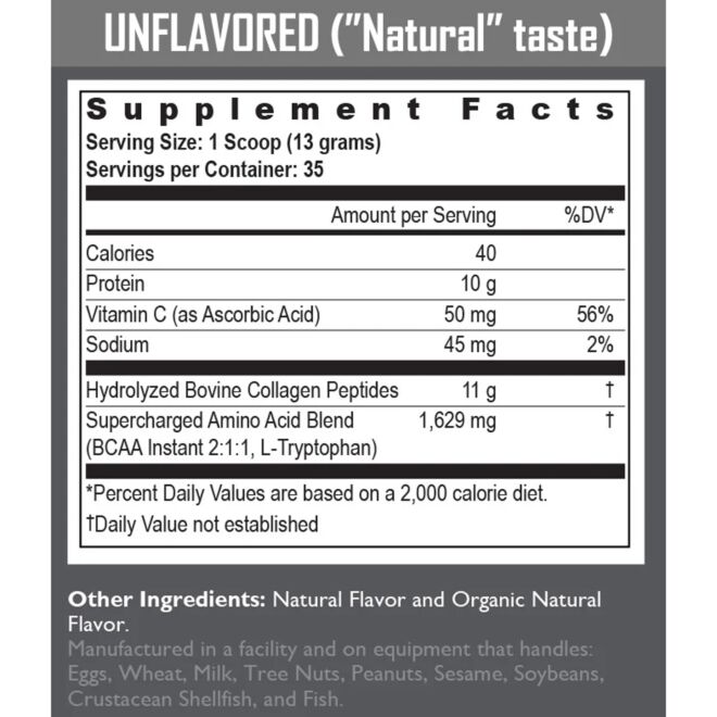 PhysiVantage Unflavored Supercharged Collagen integratore collagene
