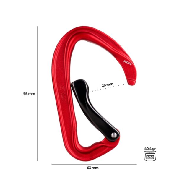 Fixe Picot Curve karabiner
