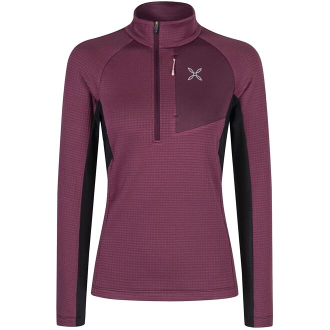 Montura Stretch Color 3 Zip Maglia W pile con zip donna