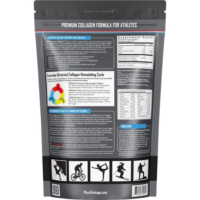 PhysiVantage Unflavored Supercharged Collagen integratore collagene