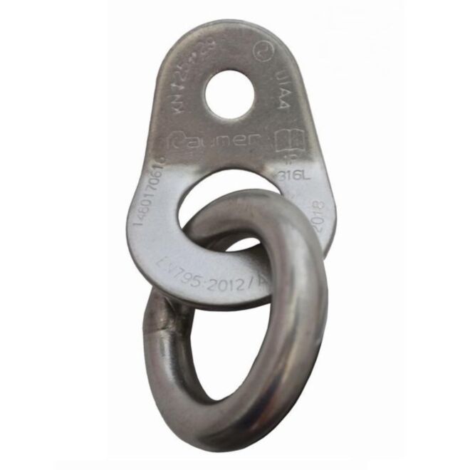 Raumer Placchetta inox Wing Ø10 + anello Ø10 versione Marina