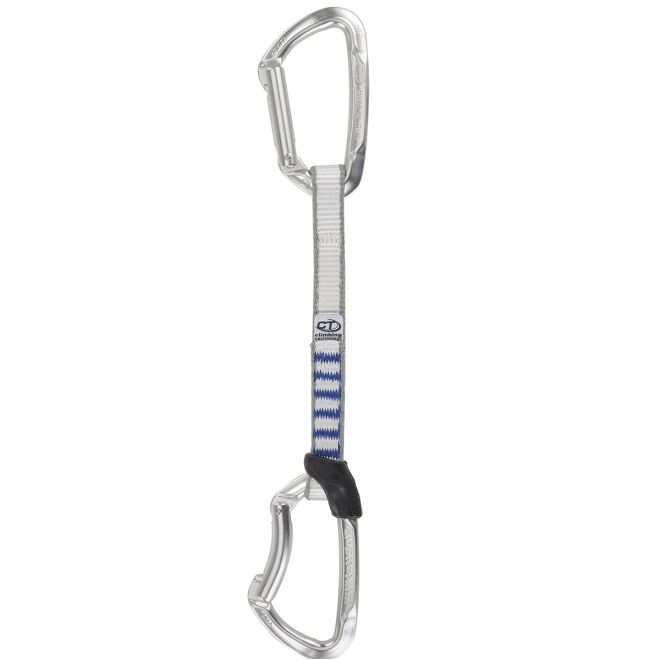 Rinvio Da Arrampicata Lime SET NY PRO 22cm - Moschettoni Catch-Free, Verde/Grigio