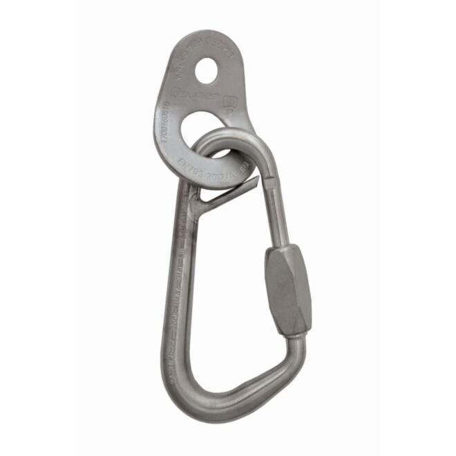Raumer Placchetta inox Wing Ø10 + Moschettone Ring Safety 13