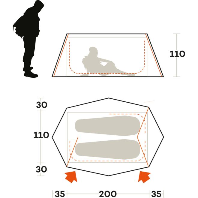 Ferrino Den 2 trekking tent