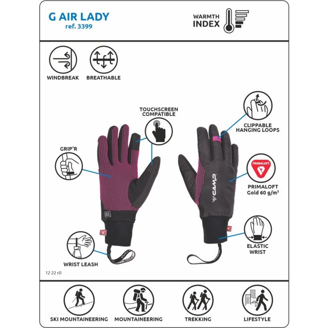 CAMP G Air Lady guanti alpinismo donna