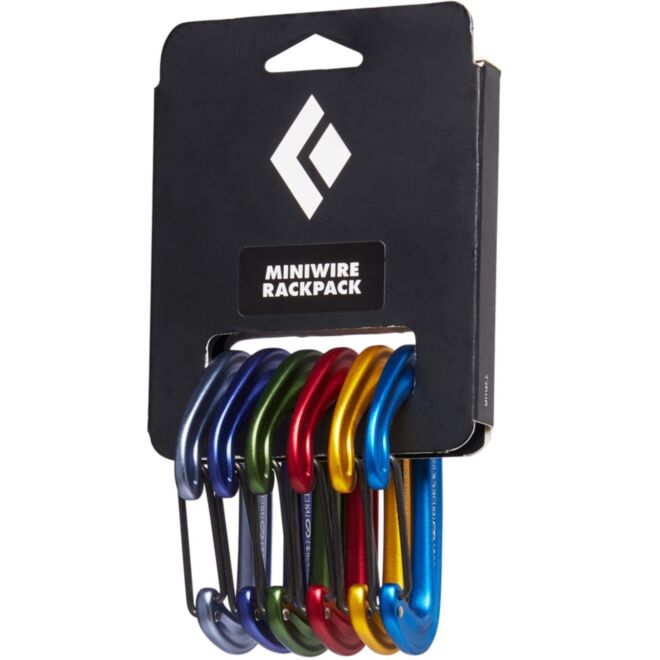 Set di 6 moschettoni Black Diamond Miniwire Rackpack