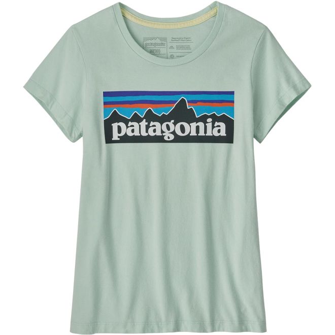 Patagonia Girls' Regularenerative Organic Certified Cotton P-6 Logo t-shirt bambino