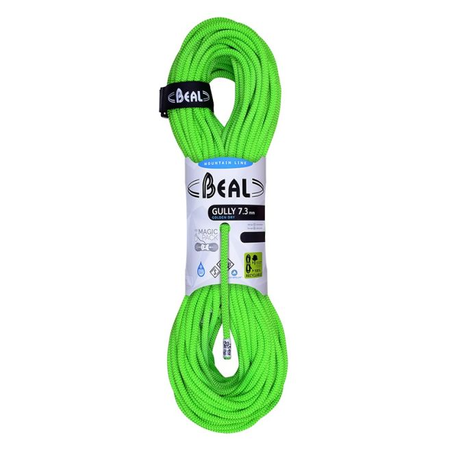 Beal Gully 7.3 mm Unicore Golden Dry mezza corda arrampicata