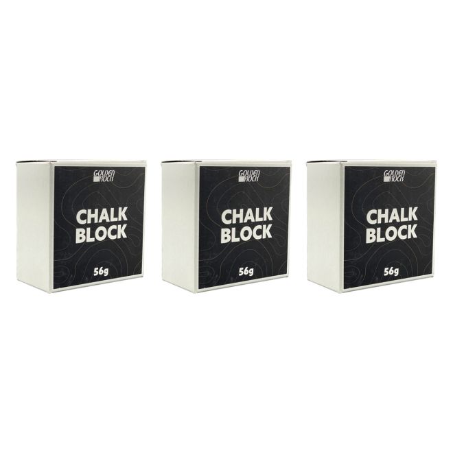Golden Rock Chalk Block 56 g blocco magnesite 3-pack