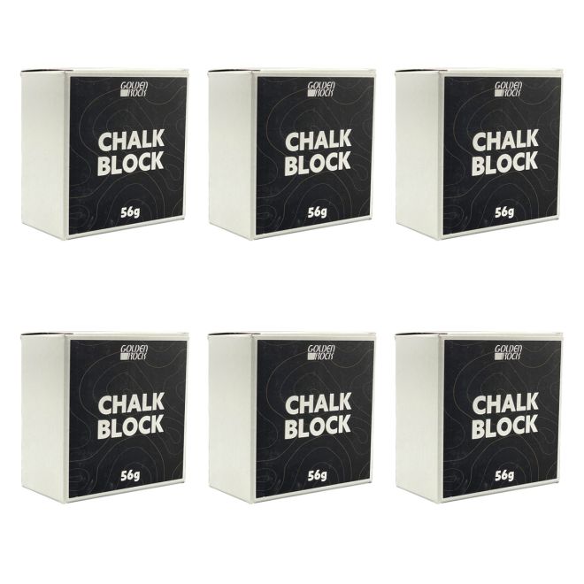Golden Rock Chalk Block 56 g blocco magnesite 6-pack