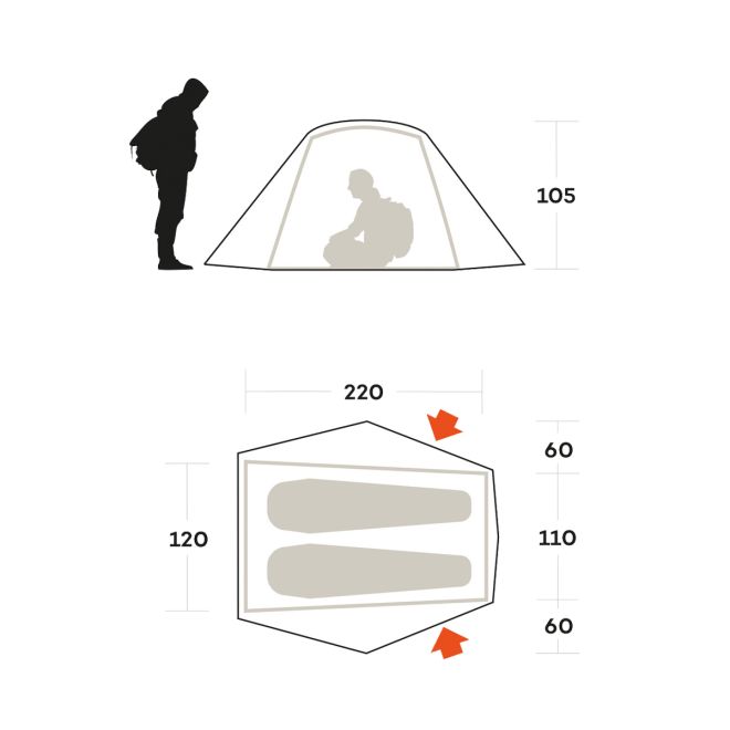Ferrino Hekla 2 tenda escursionismo