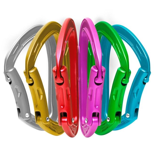 Edelrid Mission Sixpack set 6 moschettoni arrampicata leva curva