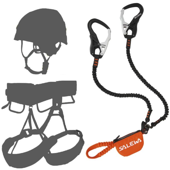 Oliunìd Deal Kit SALEWA Ergo Tex set Ferrata + casco e imbrago kit via ferrata