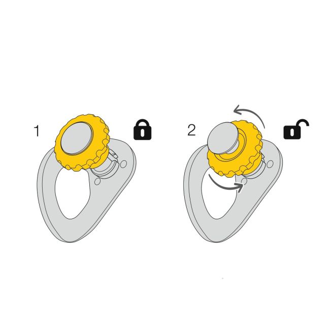 Petzl Coeur Pulse 12 mm ancoraggio removibile per lavori in quota