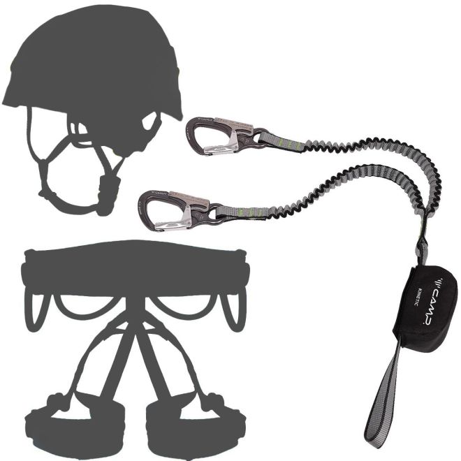 Oliunìd Deal Kit CAMP Kinetic Rewind set da ferrata + casco e imbrago kit via ferrata