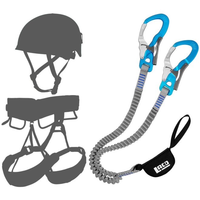 Oliunìd Deal Kit LACD Set Ultimate Ferrata 3.0 - Set Ferrata + Casco y Arnés Kit Vía Ferrata