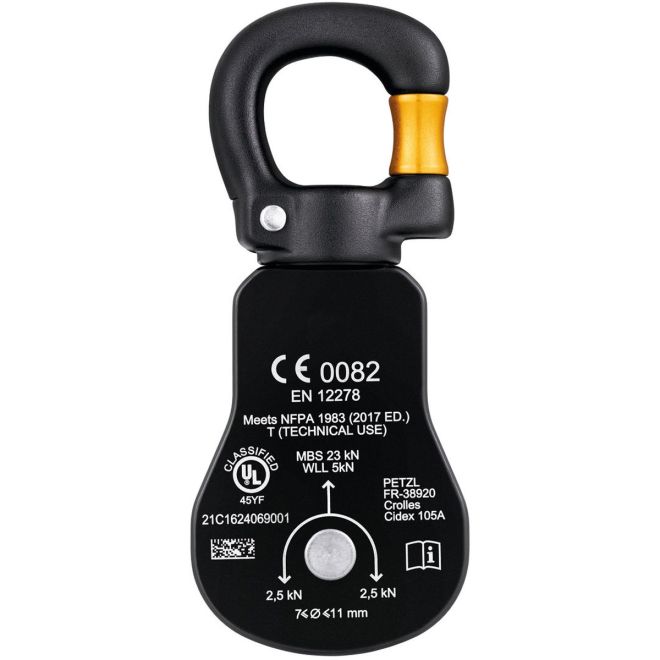 Petzl Spin S1 Open carrucola semplice per lavori in altezza