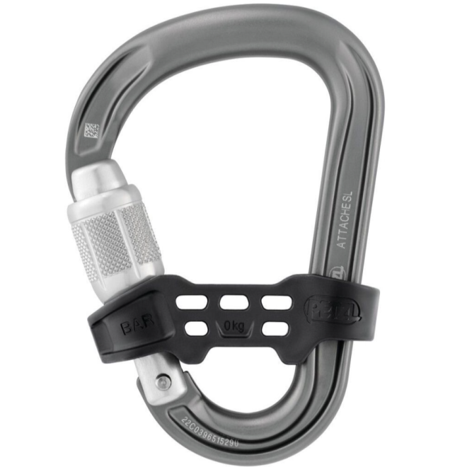 Petzl Neox assicuratore con bloccaggio assistito e moschettone arrampicata