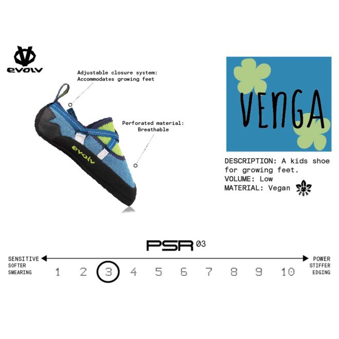 Evolv Venga Youth Climbing Shoes scarpette arrampicata bambino