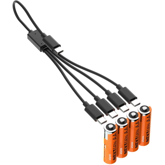 Xtorm Rechargeable AA Batteries USB-C batterie ricaricabili pacco da 4